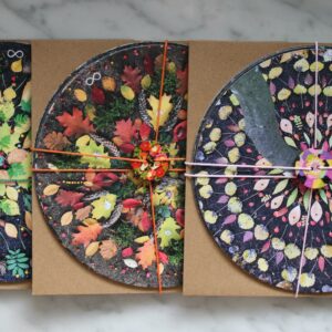 Herbstlaub-Mandala Postkartenset